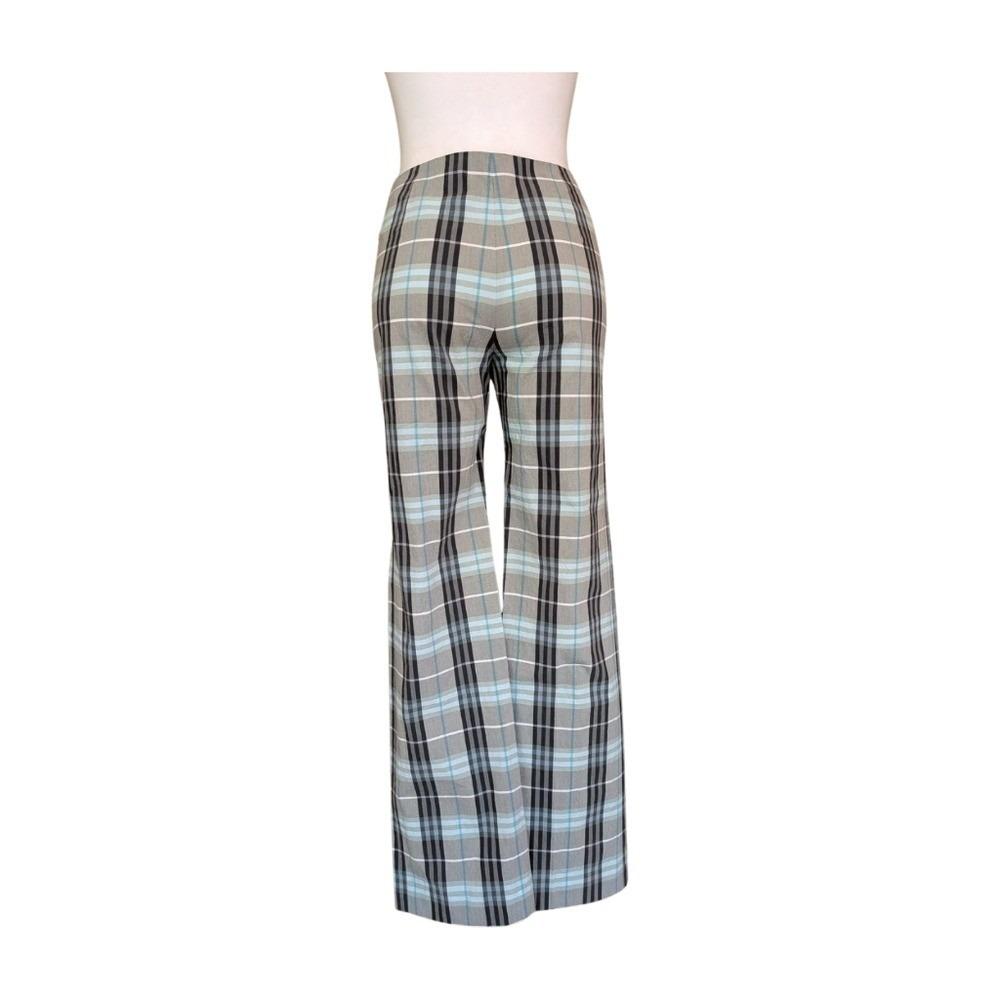 Burberry London Blue/Gray/Black Nova Check‎ Plaid Cotton Pants Size 6 - Picture 5 of 13